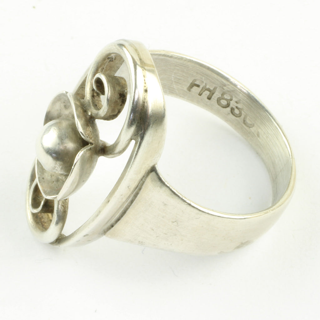Frantz Hingelberg art deco ring af sølv - str: 56
