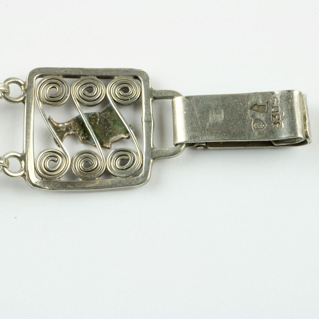 Antik art nouveau armbånd af sølv ca. år 1920