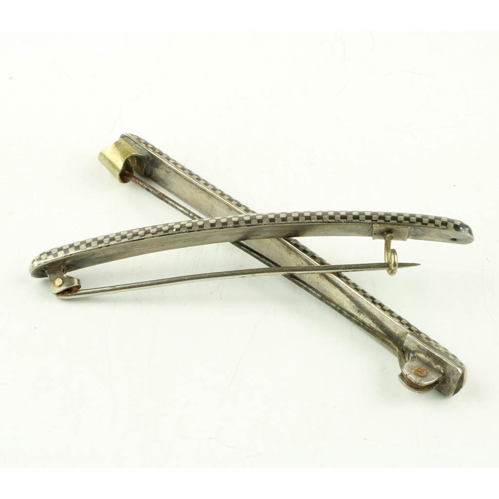 Art deco rudeternede brocher