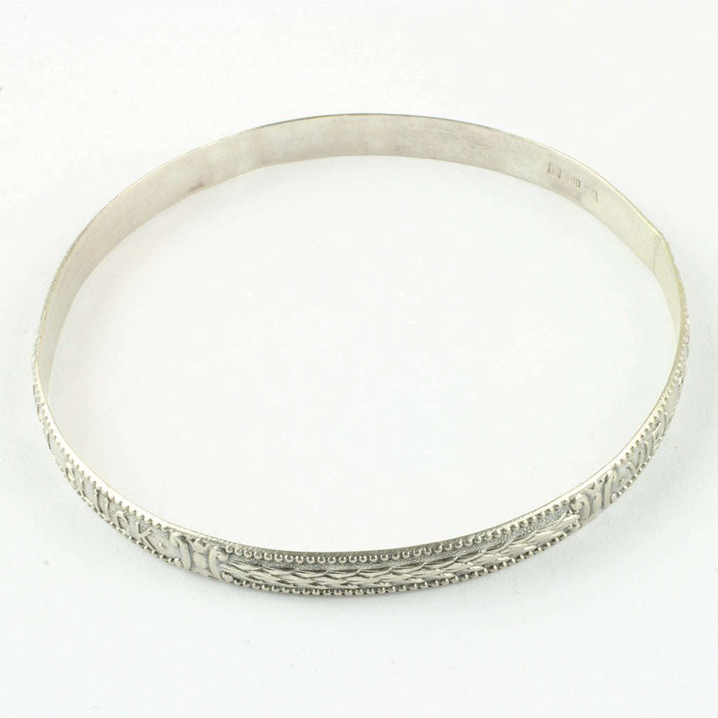 antik Tysk armbånd med motiv af bladkrans samt tekst ca. år 1920