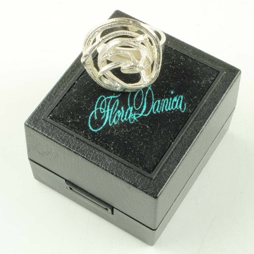 Flora Danica ring af sterlingsølv - str: 56