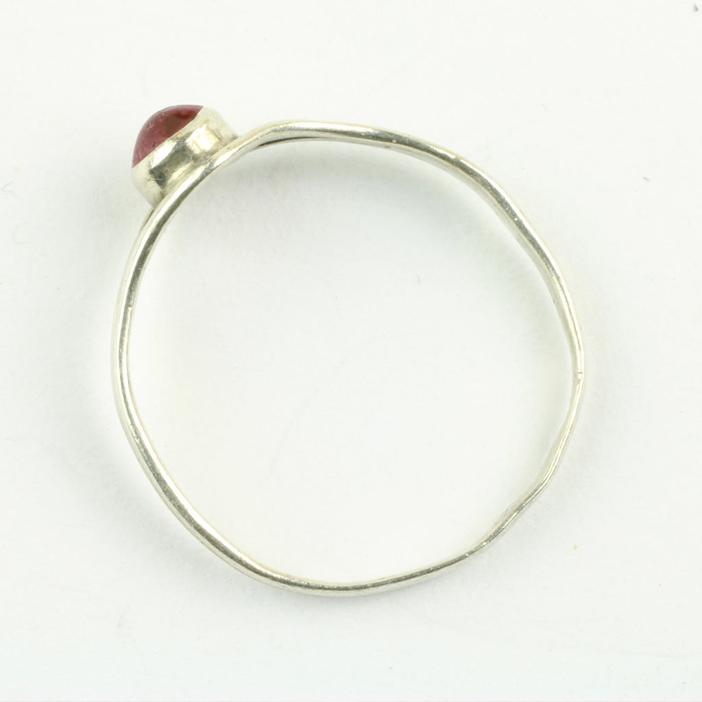 Hans Jensen ring af sølv med lilla sten - str: 53