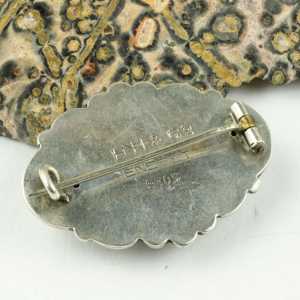 Antik Hans Nicolajsen Hansen broche med månesten ca. år 1920