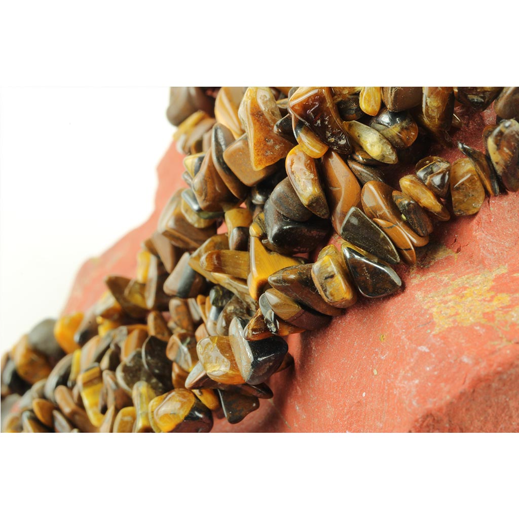 Lang halskæde med tigerøje