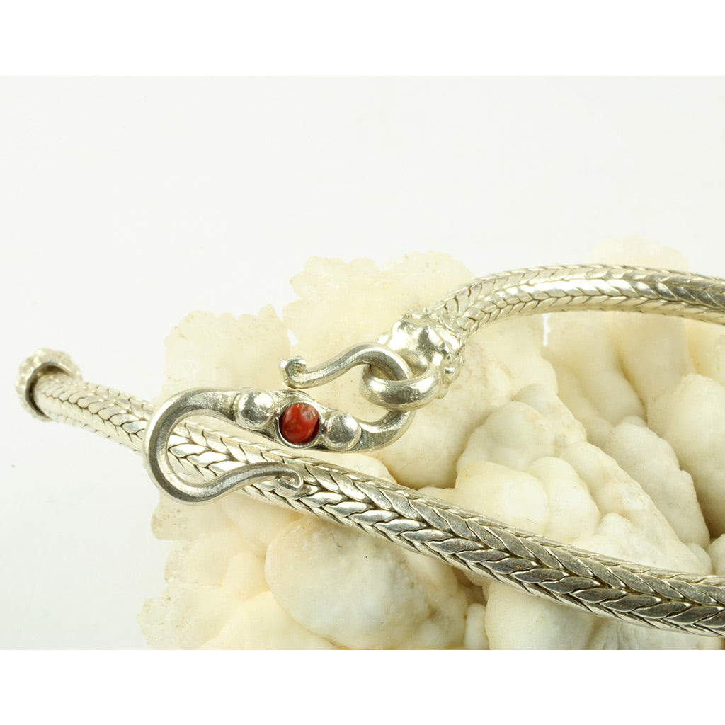 Armbånd af sterlingsølv i rundt mønster