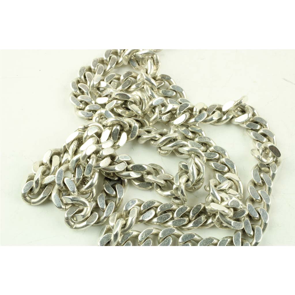 Scrouples kraftig halskæde i ankermønster af sterlingsølv