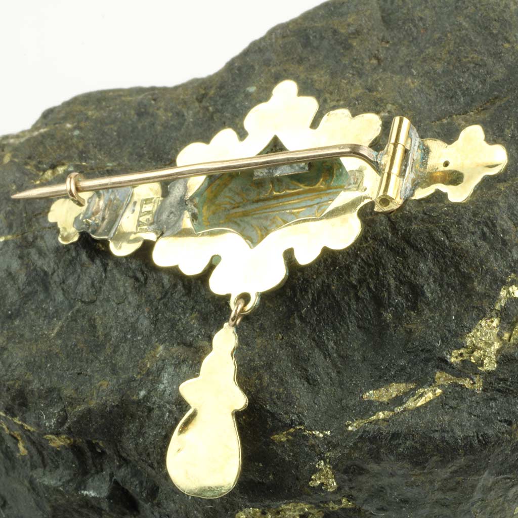Antik broche 14K guld ca. år 1890