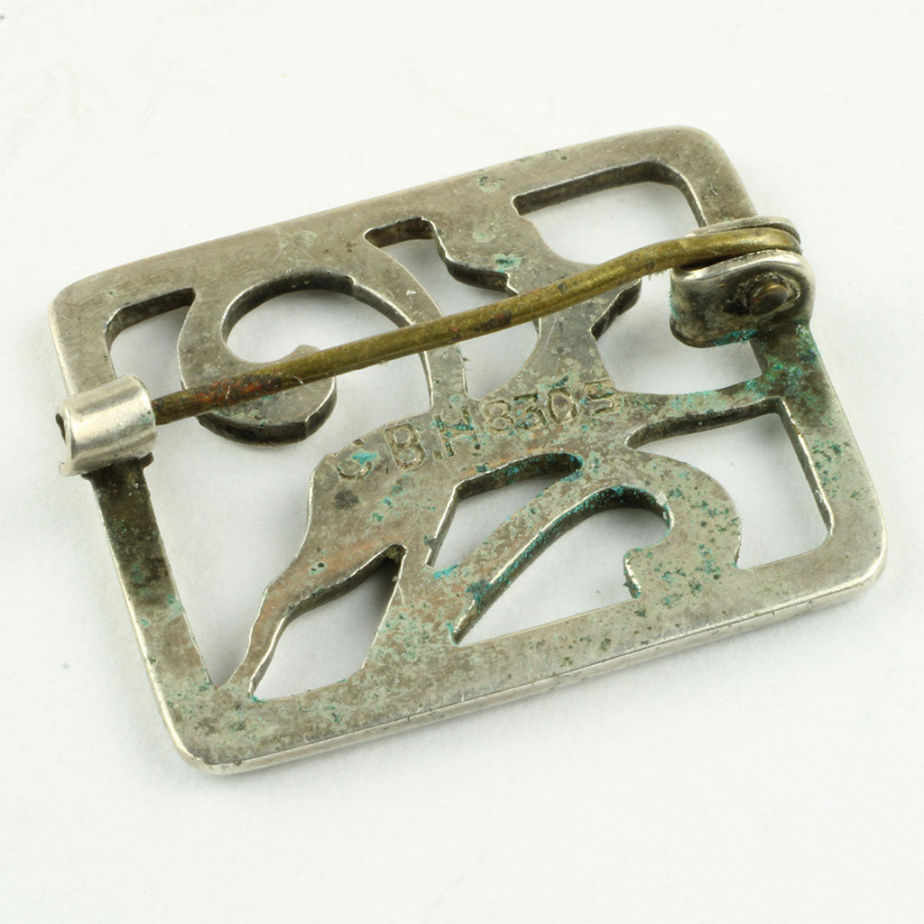 C. Brumberg Hansen art deco broche af sølv