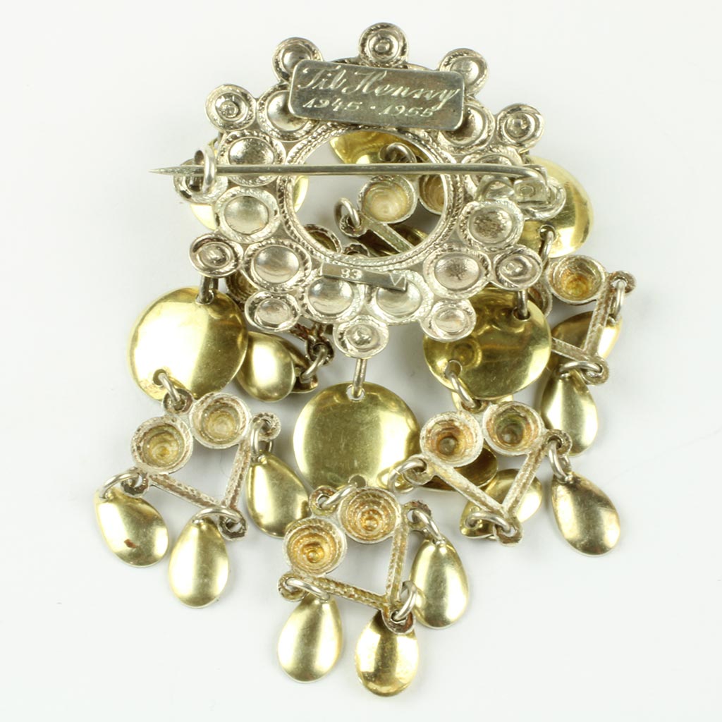 Antik norsk sølje af forgyldt sølv ca. år 1920