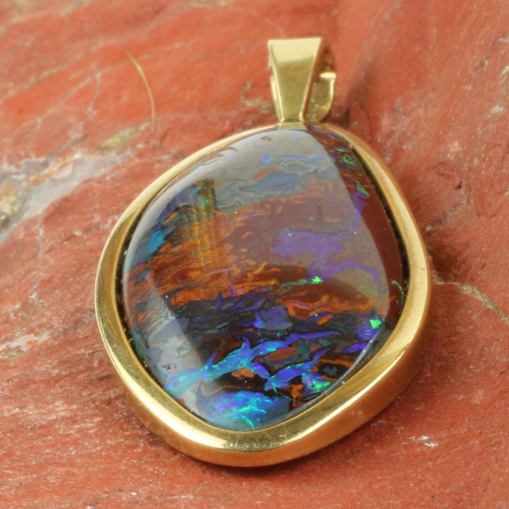 Yowah opal vedhæng 14K guld