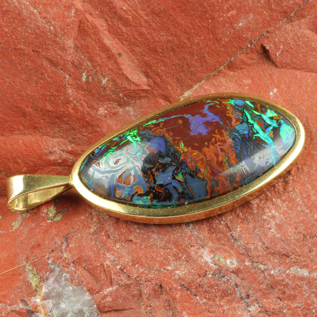 Yowah opal vedhæng 14K guld