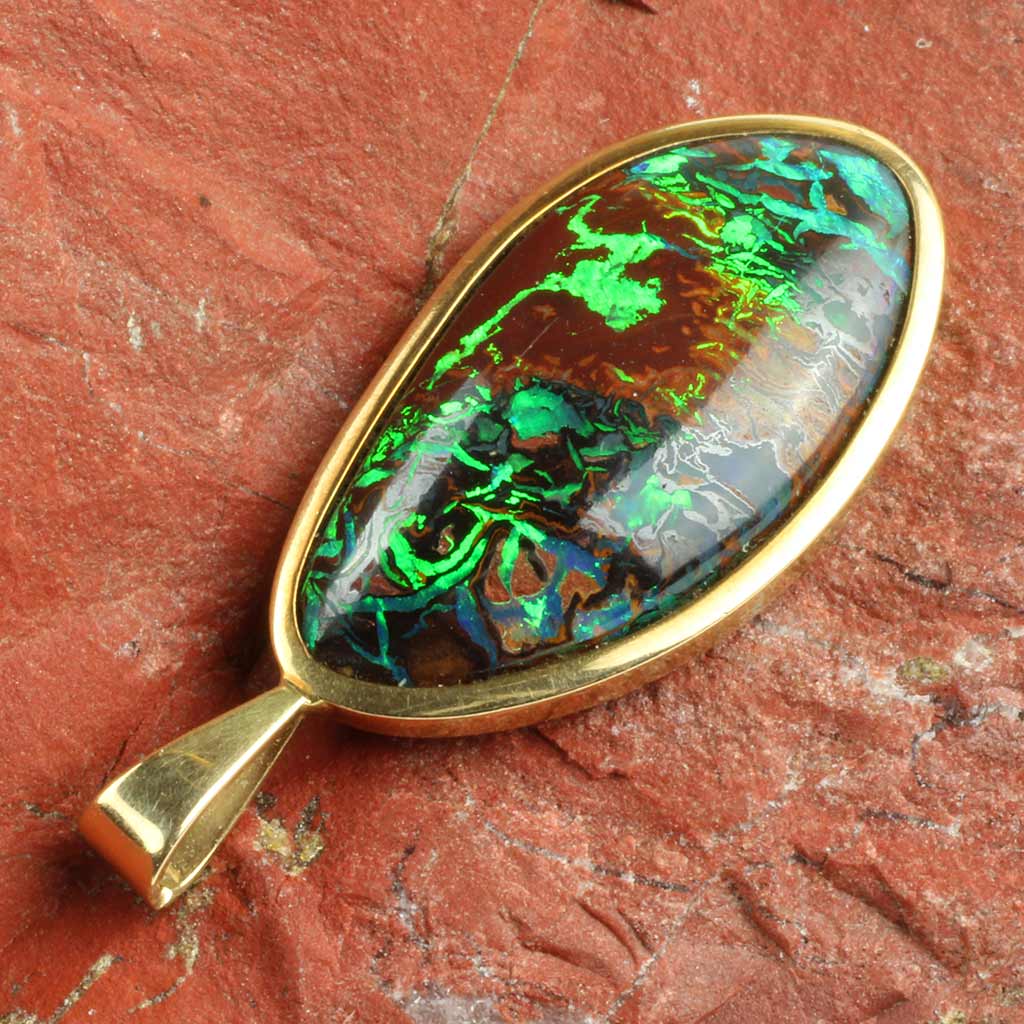 Yowah opal vedhæng 14K guld