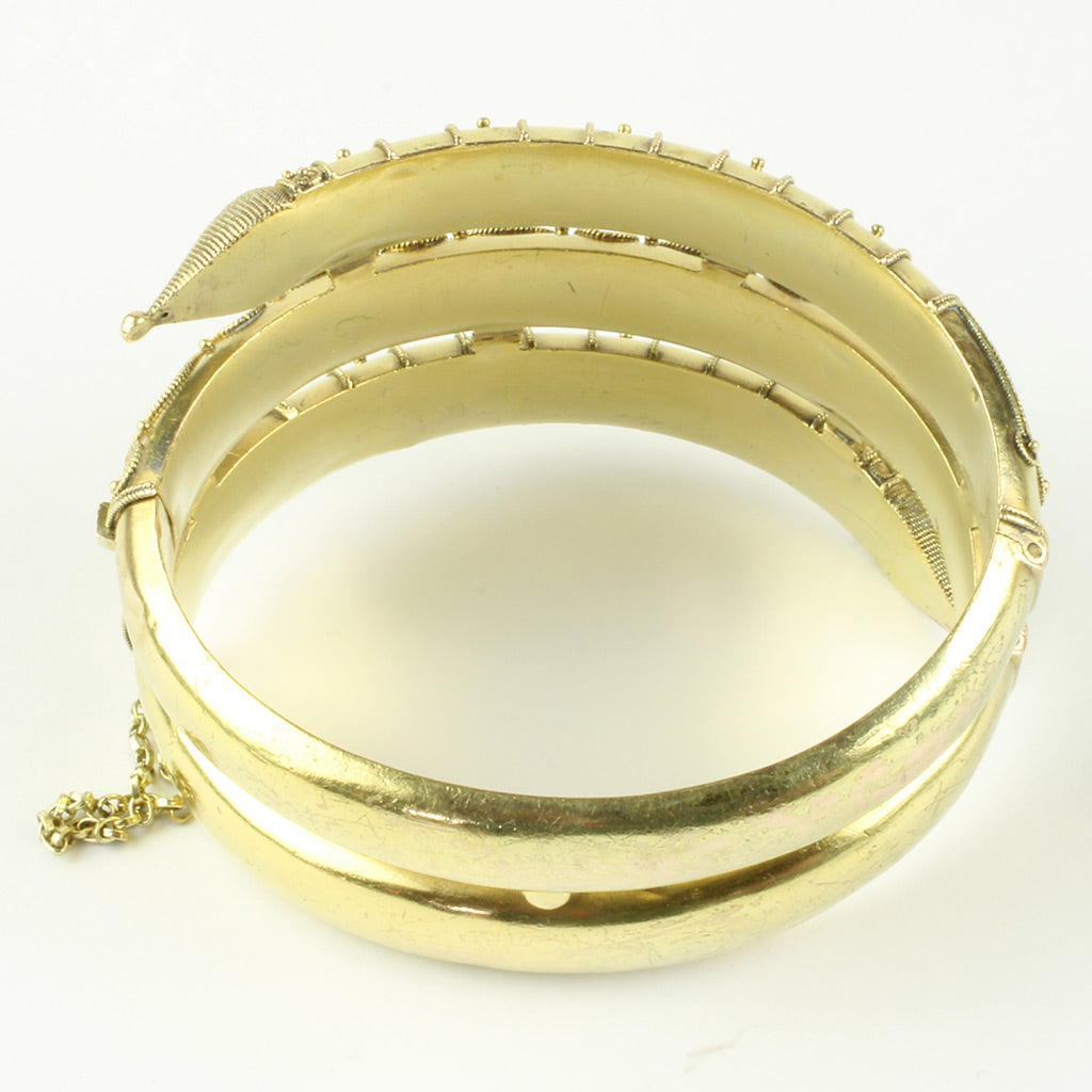 Antik slange armbånd af guld ca. år 1900