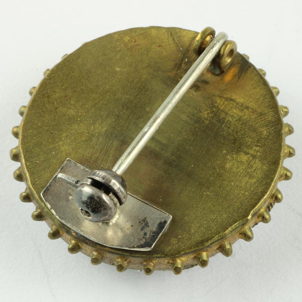 Italiensk broche af mikro mosaik
