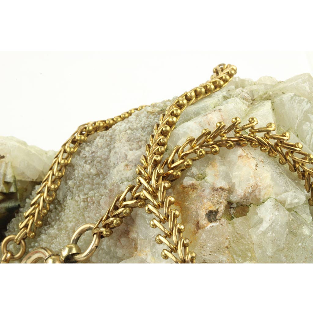 Antik kort herre urkæde af gulddouble