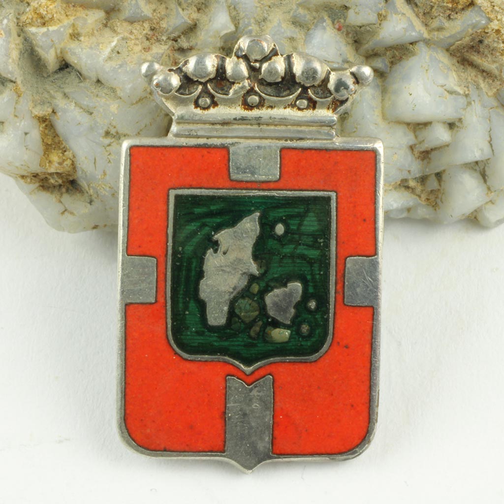 Revers emblem med Danmark mærke med kort