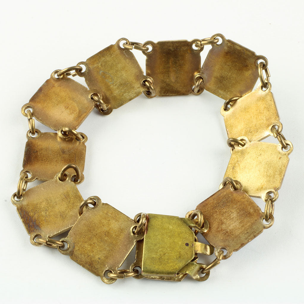 Antik fransk armbånd med emalje ca. år 1920