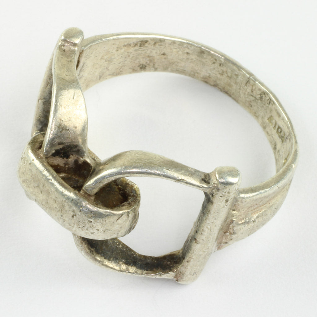 Ring af sterlingsølv hesteentusiasten to stigbøjler