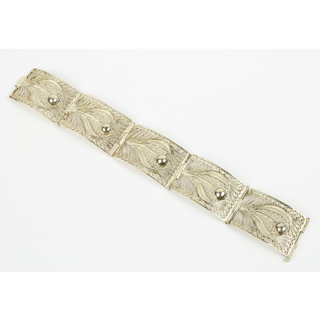 armbånd stemplet SVENSK STERLINGSØLV med tre kroner samt S