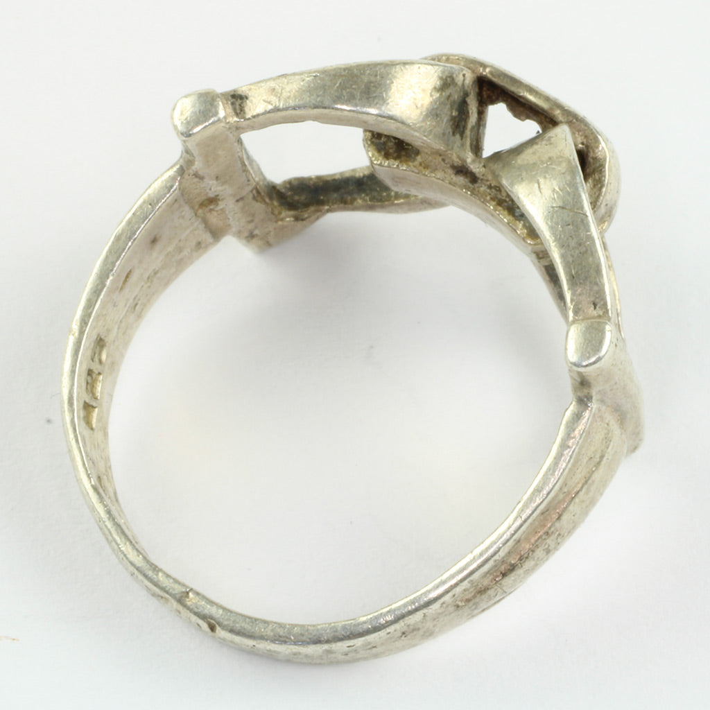 Ring med stigbøjler af sterlingsølv - str: 55