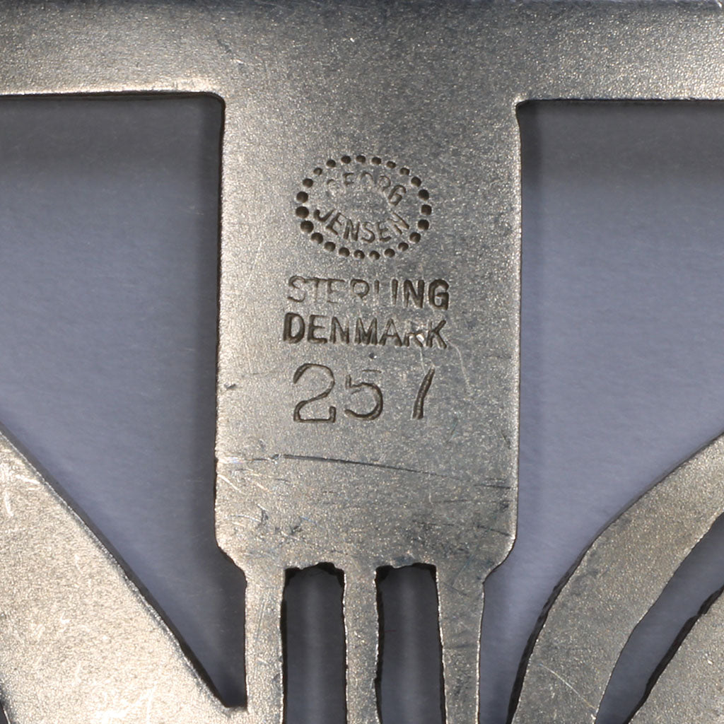 Stemplet Georg Jensen sterling Danmark samt design nr. 257