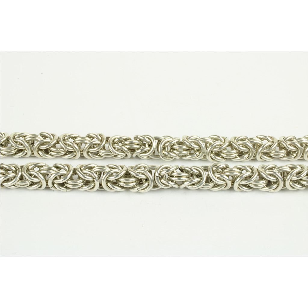 Stor halskæde i kongemønster af sterlingsølv