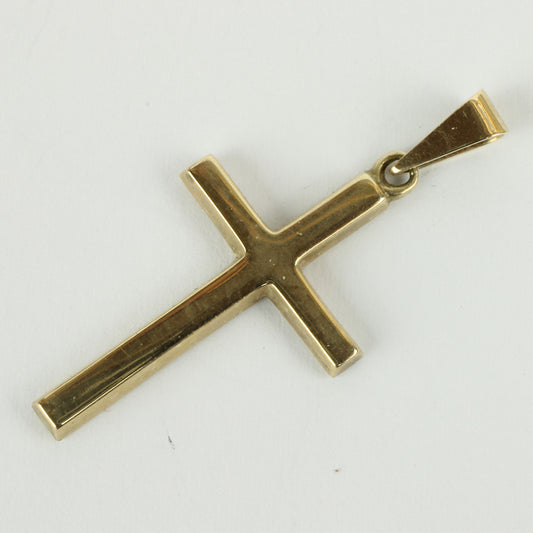 Lille flot charmende kors fremstillet af 8 kt. guld