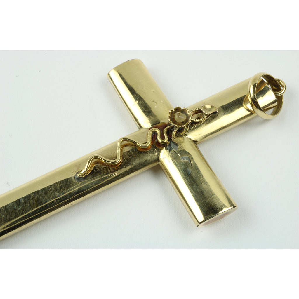 Antikt kors vedhæng af 8K guld