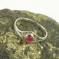 Ring af sølv fra Hans Jensen i sat cabochon slebet sten