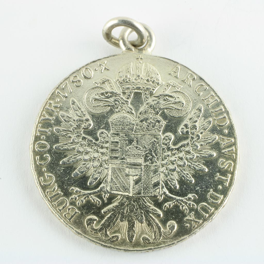 Mønt af sølv fremstillet til minde om Maria Theresia
