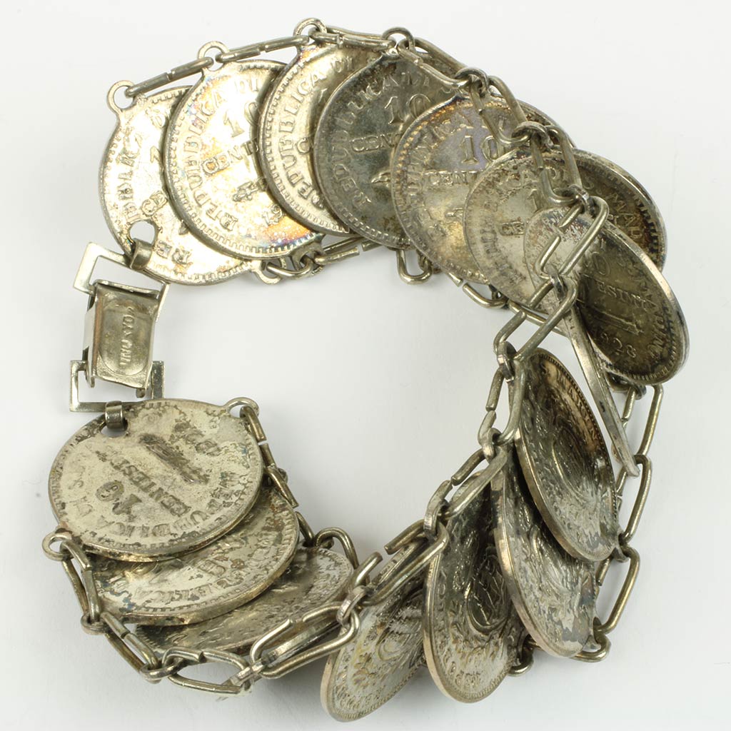 Møntarmbånd fremstillet af mønter fra Republica San Marino