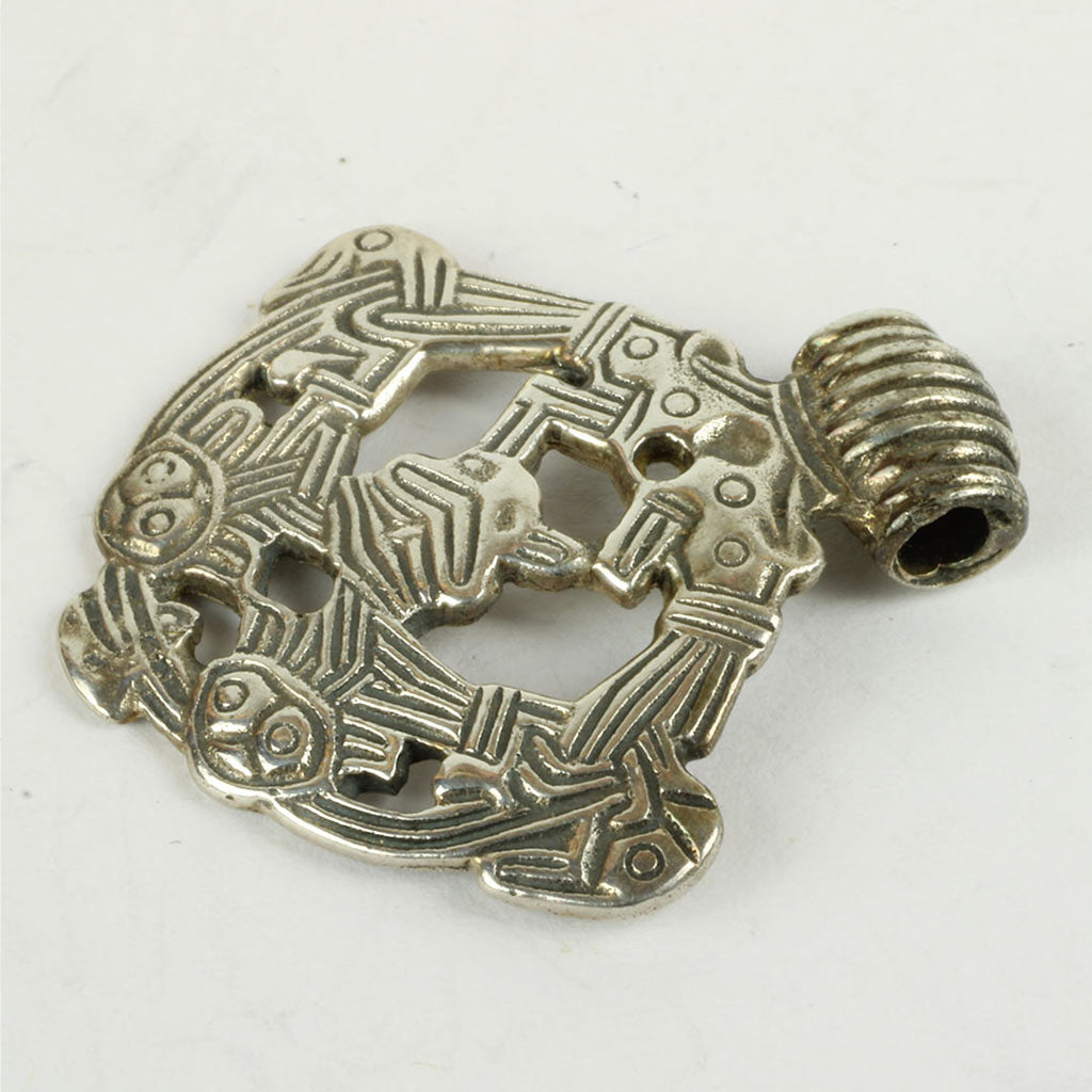 Viking brakteat museumskopi af sølv