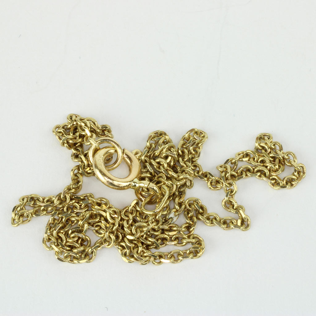Lille halskæde i ankermønster af 14 kt. guld stemplet 585